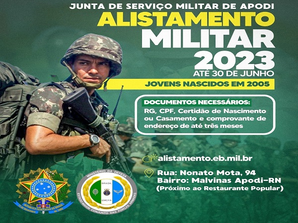 ALISTAMENTO MILITAR 2023 - Prefeitura de São Cristóvão do Sul