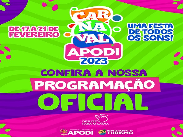Confira a programação do Carnaval de Apodi