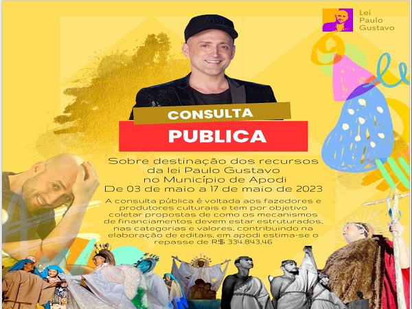 Prefeitura abre Escuta Pública sobre a Lei Paulo Gustavo é aberta a artistas e todos os interessados